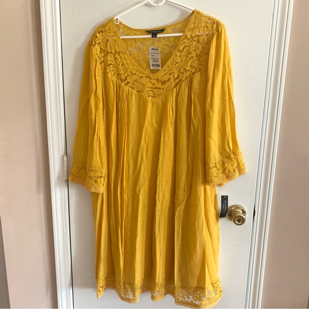 Zac and Rachel Woman Yellow Dress Size 2XL